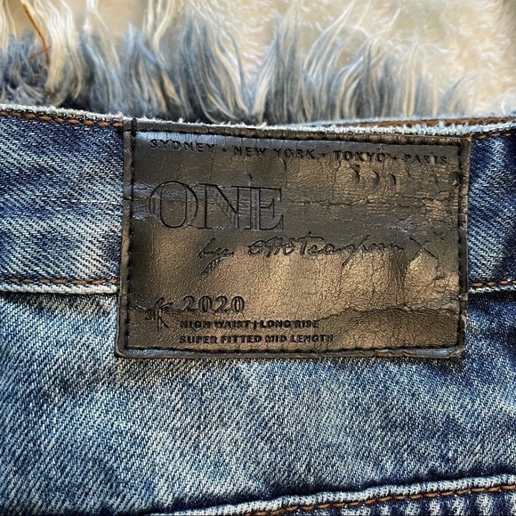 ONE Teaspoon Blue Jean Mini Denim Skirt Size 28 - Picture 6 of 6